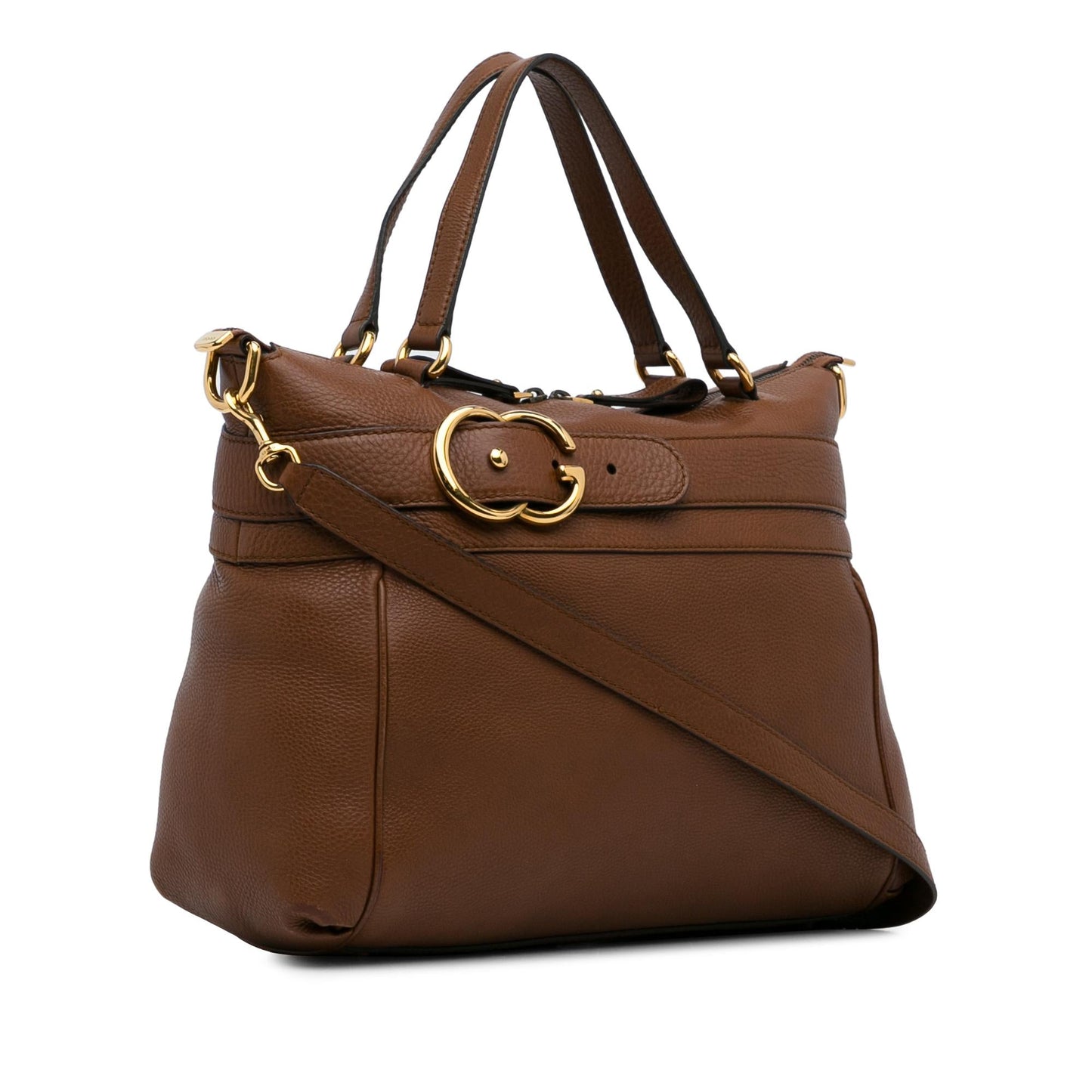 Gucci Medium Leather Ride Top Handle Bag (SHG-ZEr6xw)