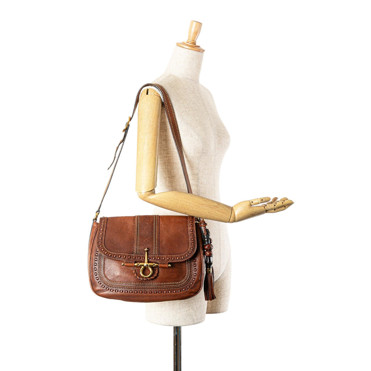 Gucci Medium Leather Snaffle Bit Shoulder Bag (SHG-rIbXIb)