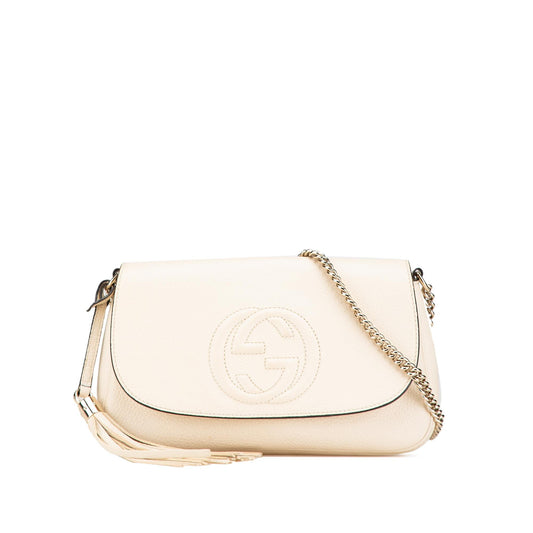 Gucci Medium Leather Soho Chain Flap Crossbody