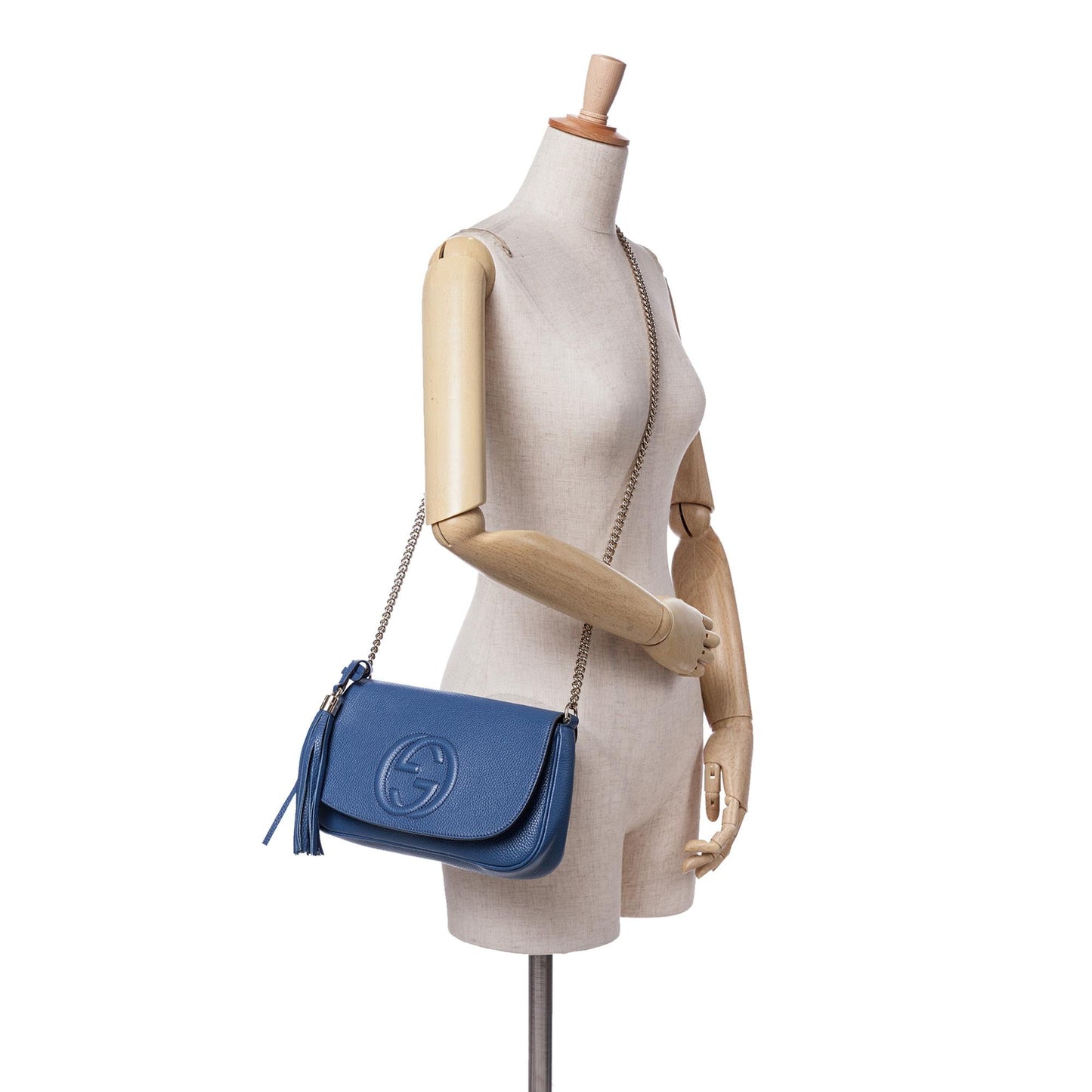 Gucci Medium Leather Soho Chain Flap Crossbody