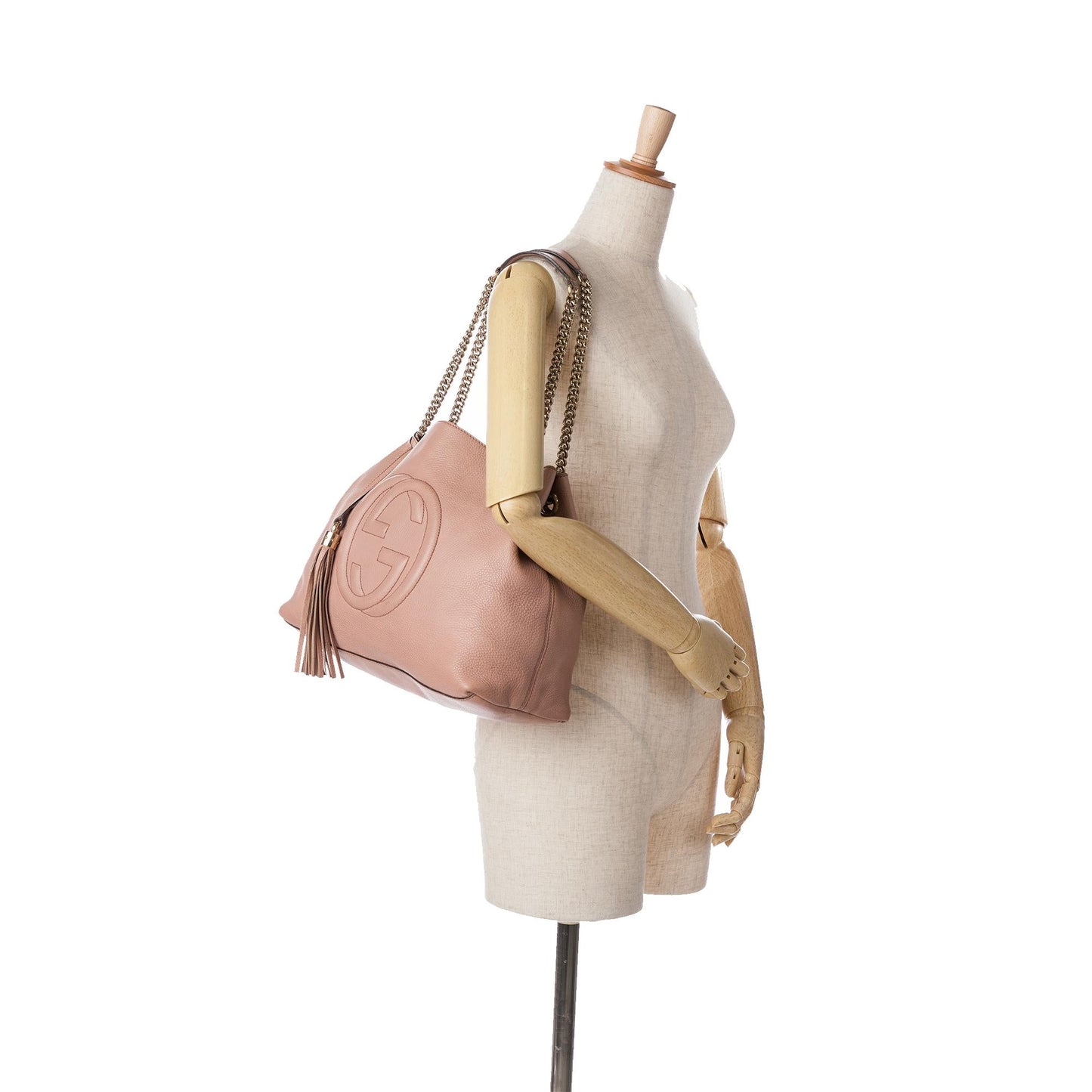 Gucci Medium Leather Soho Chain Tote (SHG-tvx6E5)