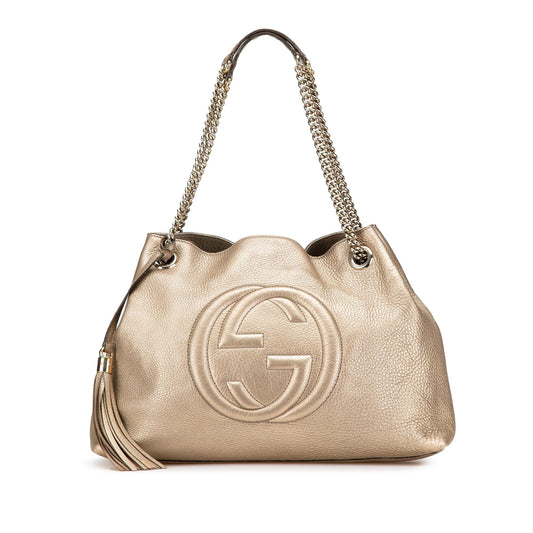Gucci Medium Leather Soho Chain Tote