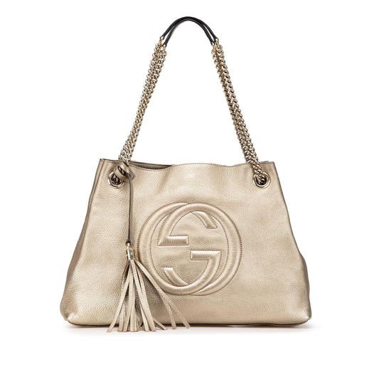 Gucci Medium Leather Soho Chain Tote