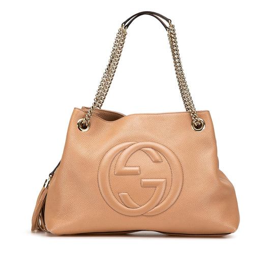 Gucci Medium Leather Soho Chain Tote