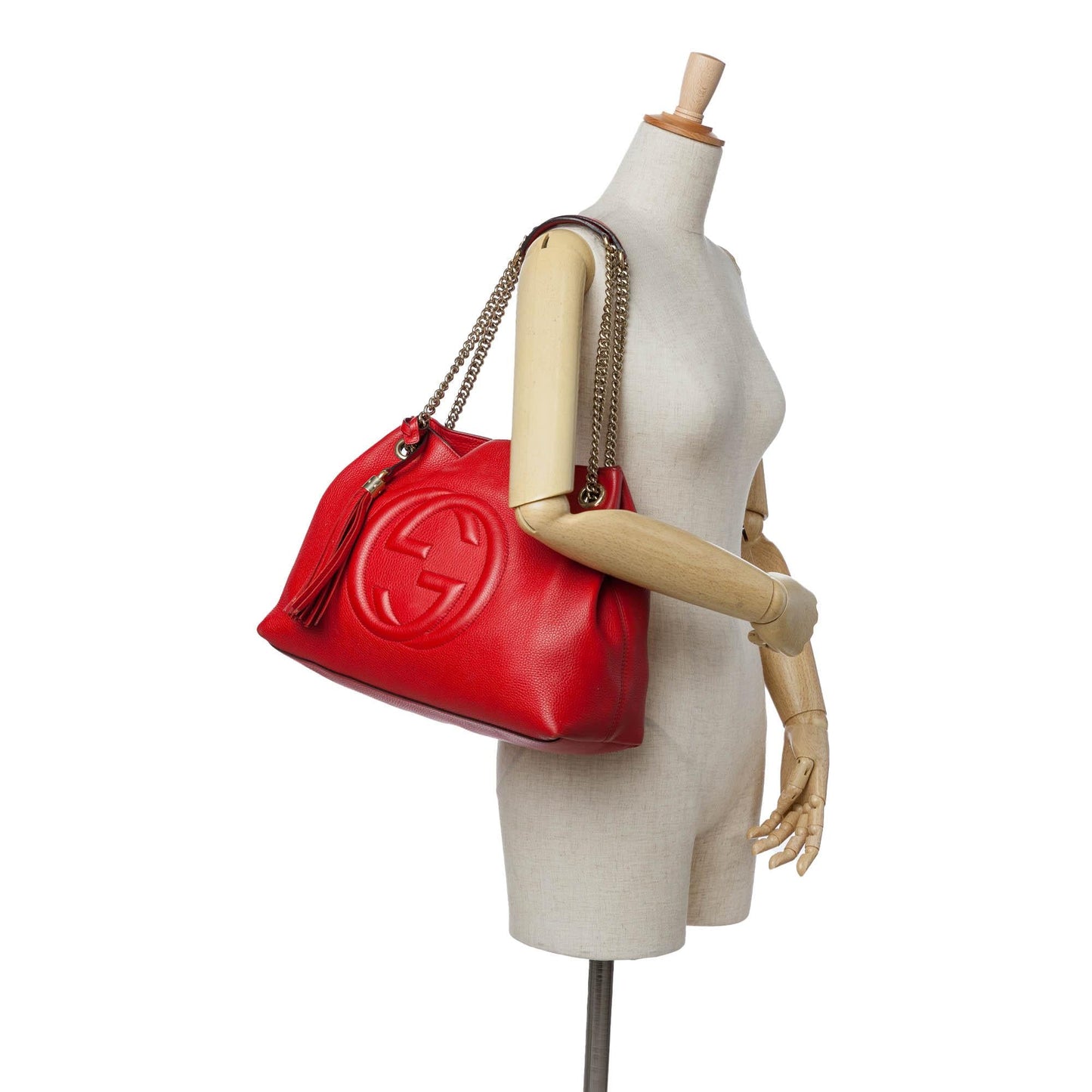 Gucci Medium Leather Soho Chain Tote