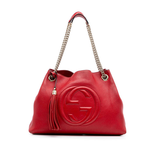 Gucci Medium Leather Soho Chain Tote