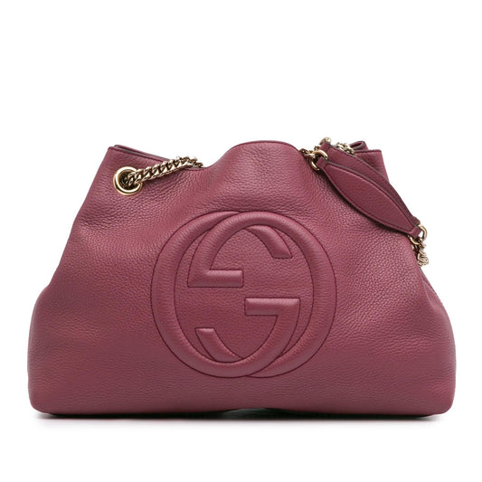 Gucci Medium Leather Soho Chain Tote