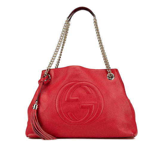 Gucci Medium Leather Soho Chain Tote