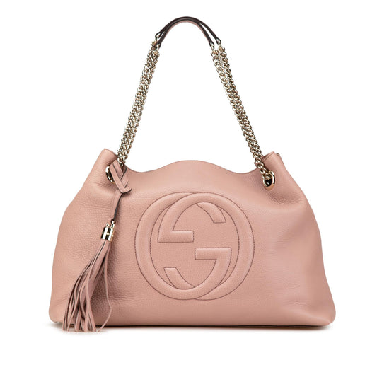 Gucci Medium Leather Soho Chain Tote