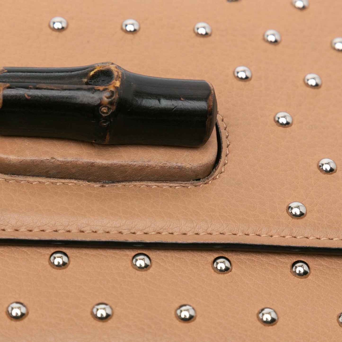 Gucci Medium Leather Studded Miss Bamboo Crossbody