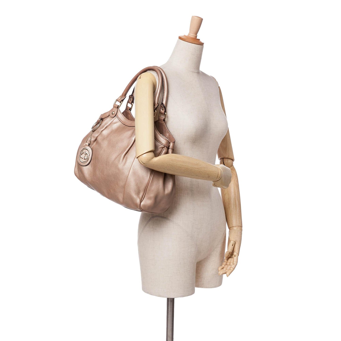 Gucci Medium Metallic Calfskin Sukey Tote