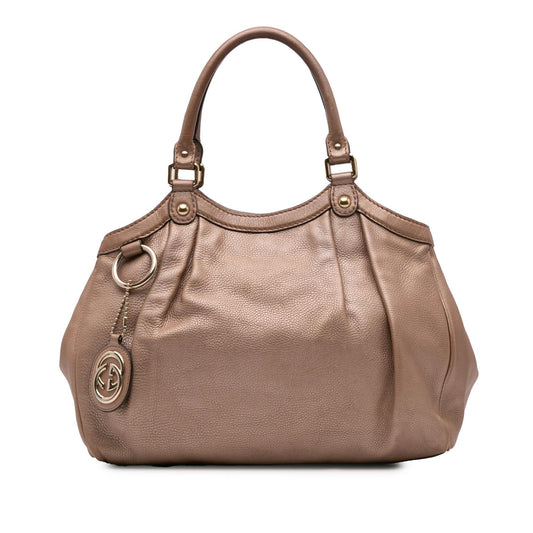 Gucci Medium Metallic Calfskin Sukey Tote
