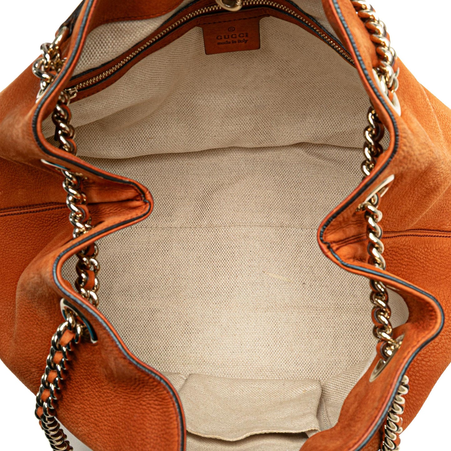 Gucci Medium Nubuck Leather Soho Chain Tote