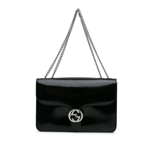 Gucci Medium Patent Dollar Interlocking G Crossbody (SHG-1j0vxX)