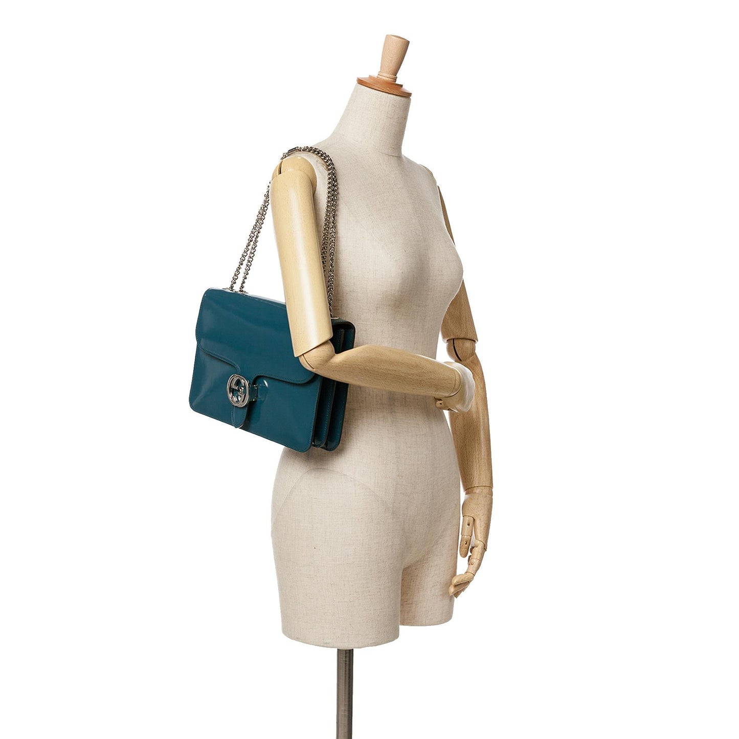 Gucci Medium Patent Dollar Interlocking G Crossbody