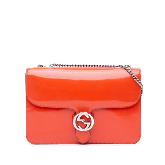 Gucci Medium Patent Dollar Interlocking G Crossbody