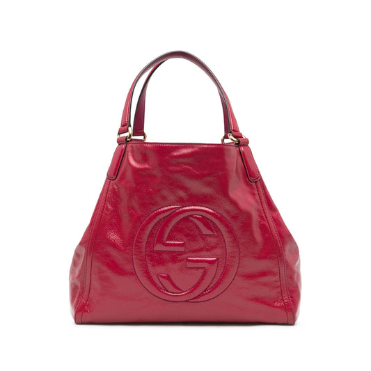 Gucci Medium Patent Soho Cellarius Tote (SHG-waNM3Q)
