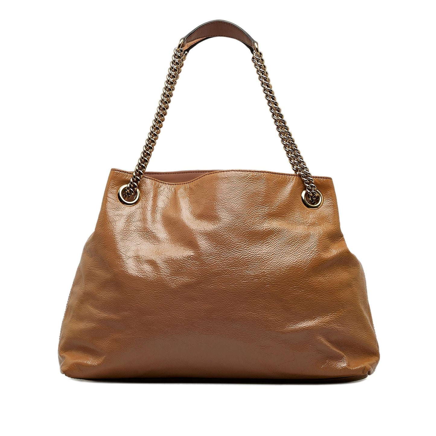 Gucci Medium Patent Soho Chain Tote (SHG-YIWtty)