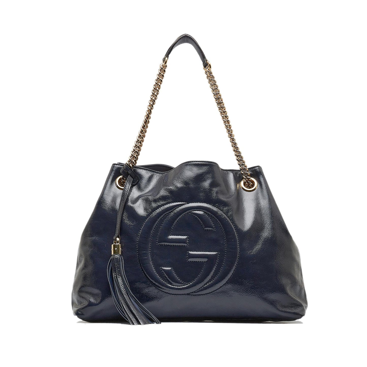 Gucci Medium Patent Soho Chain Tote (SHG-ln0QMk)