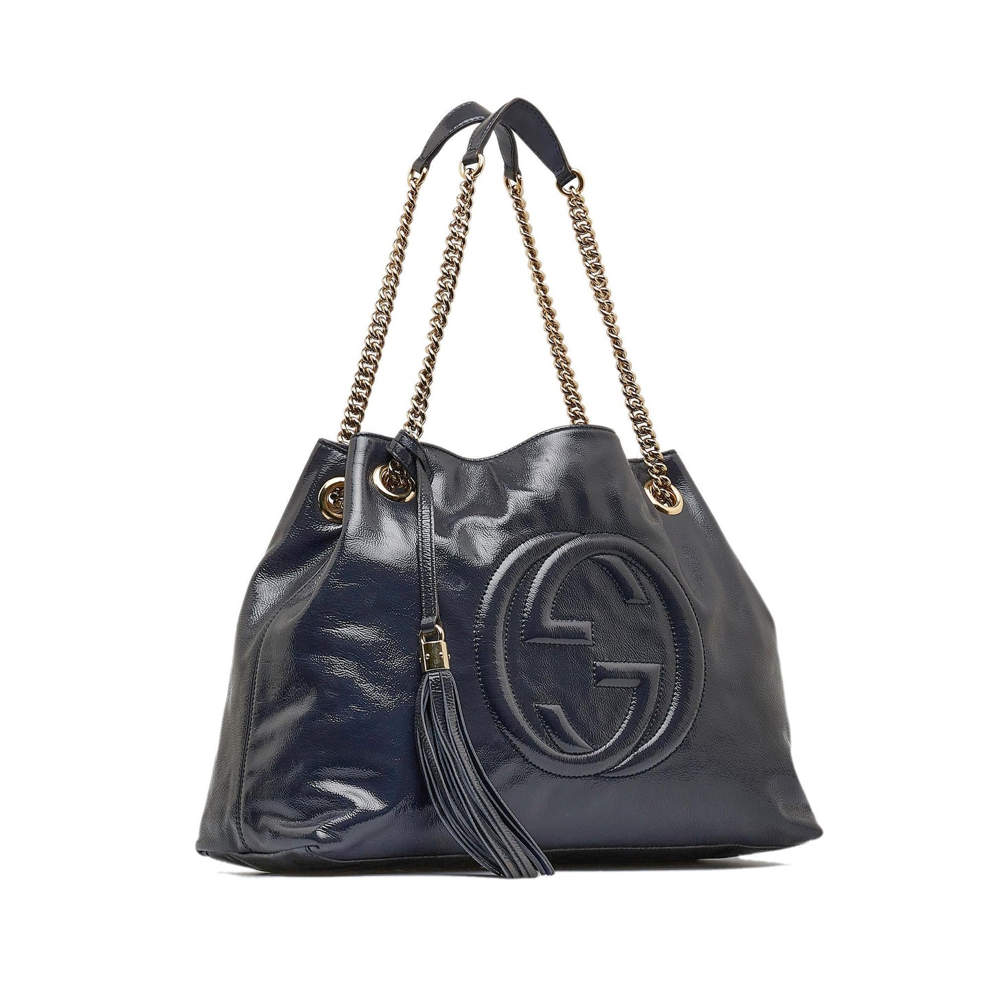 Gucci Medium Patent Soho Chain Tote (SHG-ln0QMk)