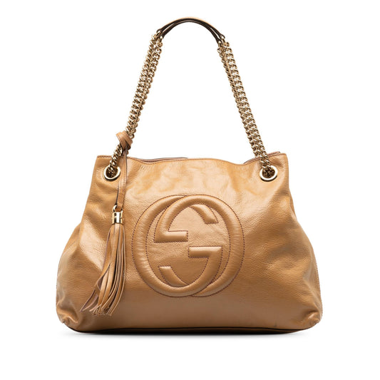Gucci Medium Patent Soho Chain Tote (SHG-jrt6iJ)