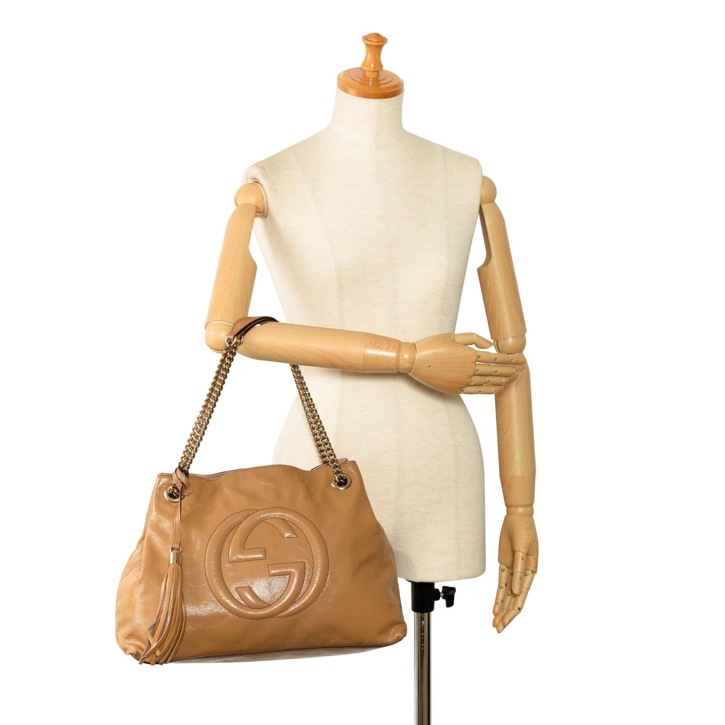 Gucci Medium Patent Soho Chain Tote (SHG-jrt6iJ)