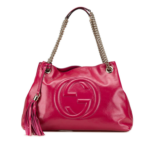 Gucci Medium Patent Soho Chain Tote