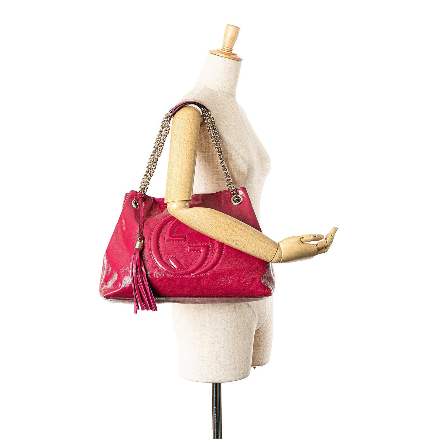 Gucci Medium Patent Soho Chain Tote