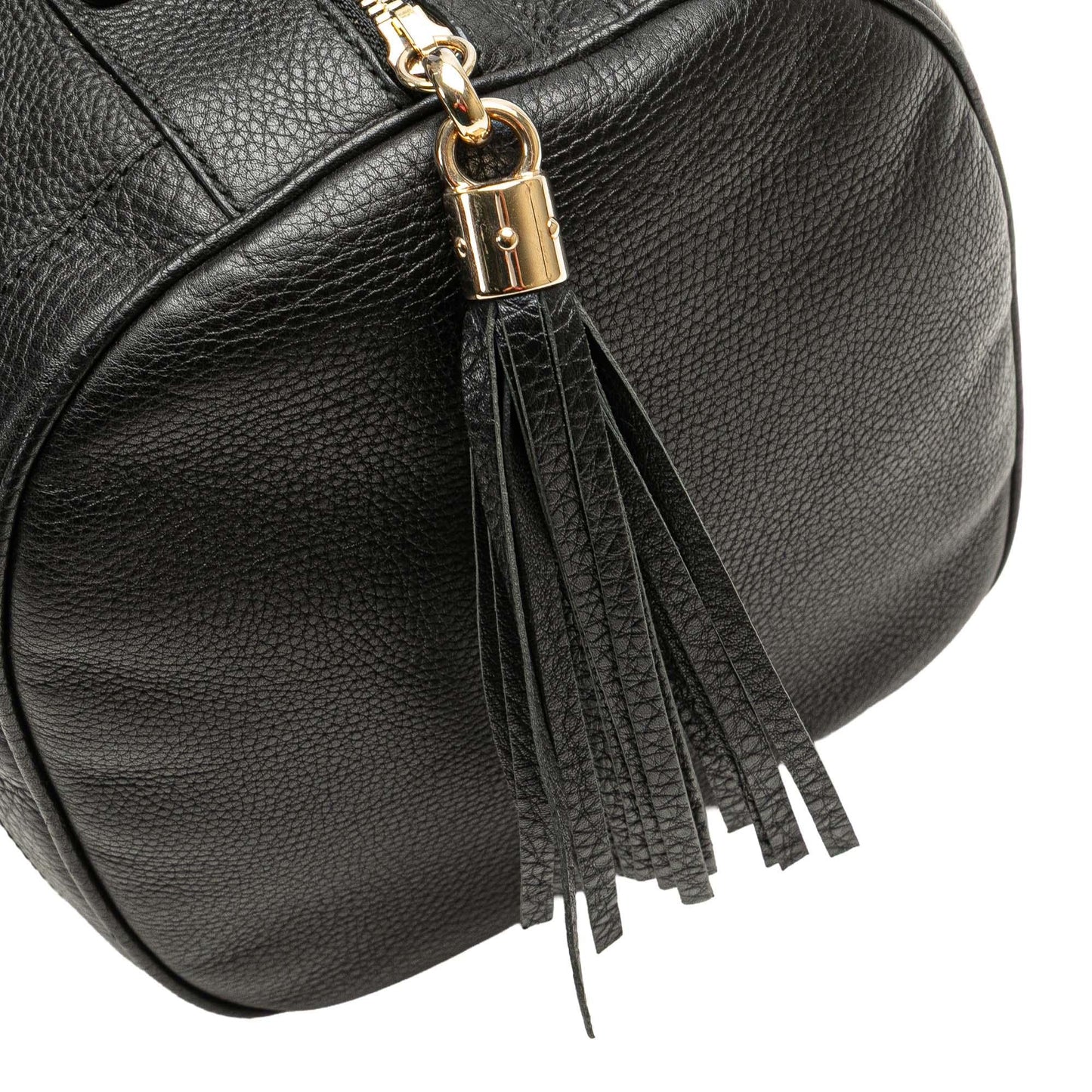 Gucci Medium Pebbled Calfskin Soho Boston Bag