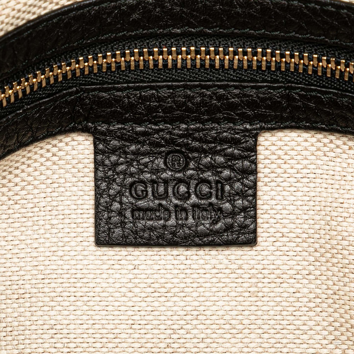 Gucci Medium Pebbled Calfskin Soho Boston Bag