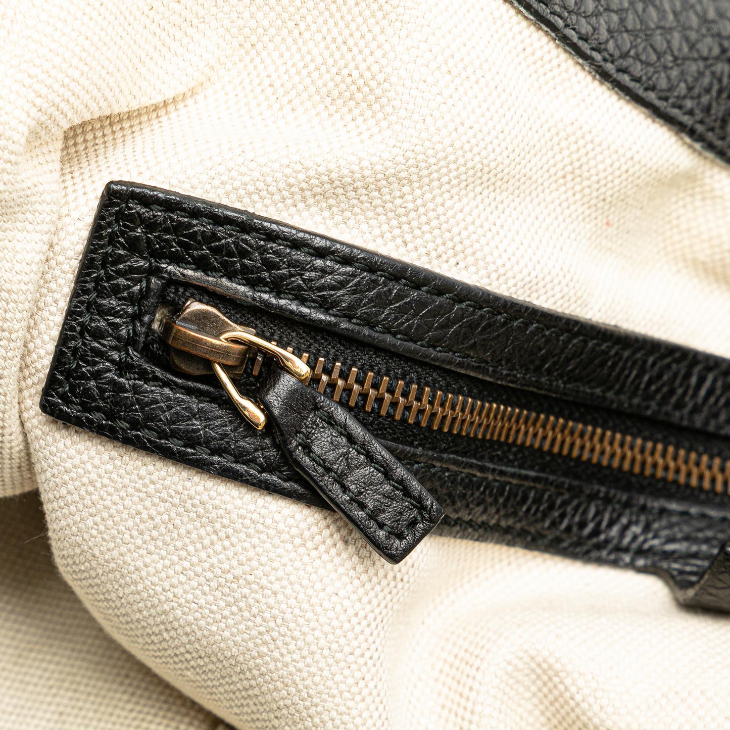Gucci Medium Pebbled Calfskin Twill Tote