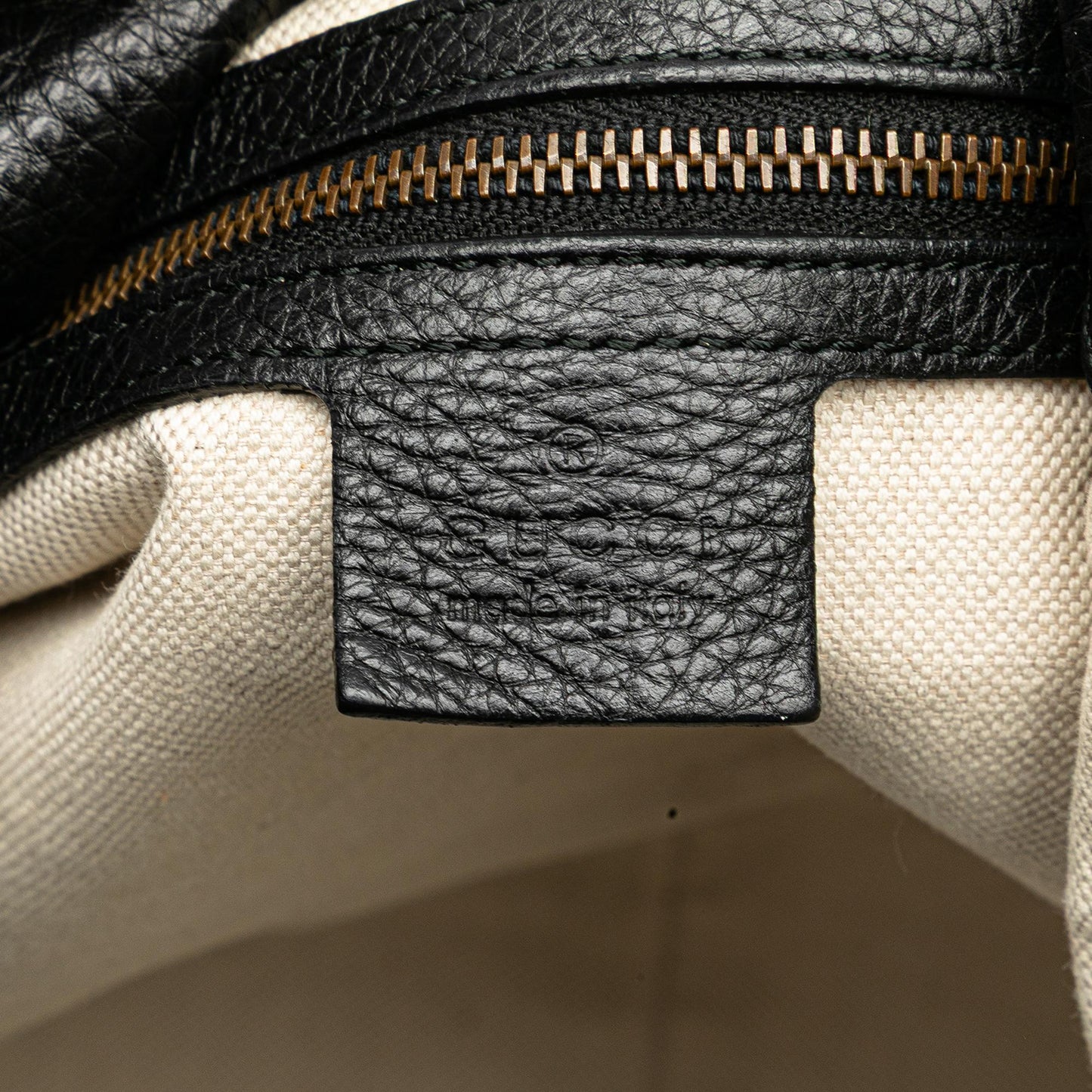 Gucci Medium Pebbled Calfskin Twill Tote