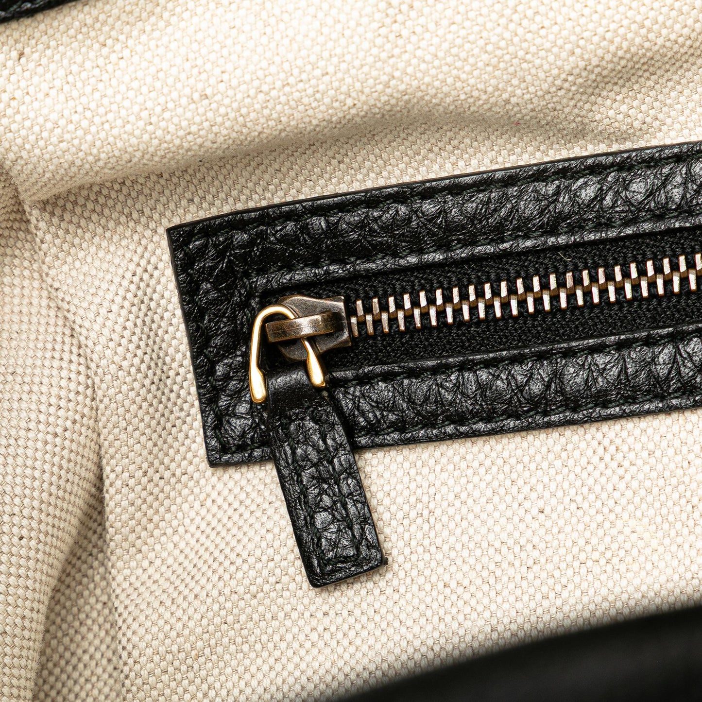 Gucci Medium Pebbled Calfskin Twill Tote