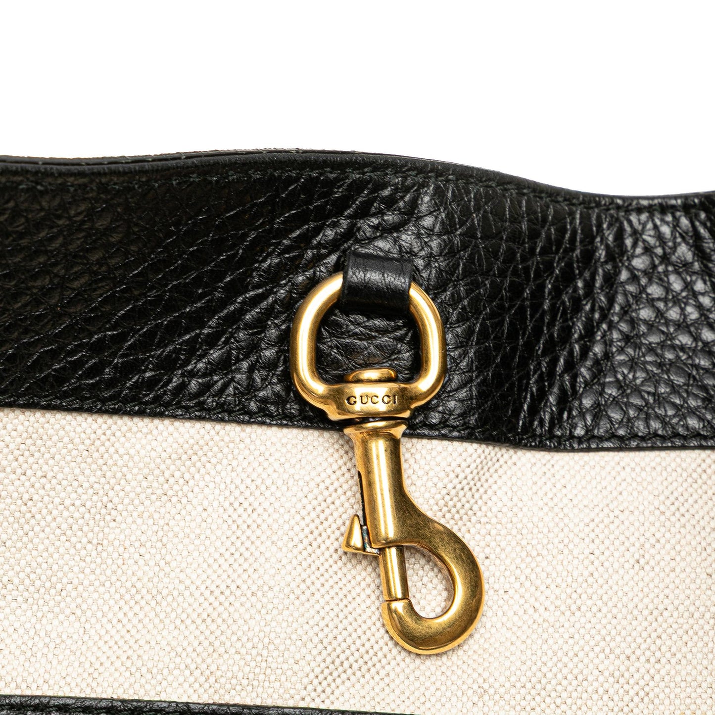 Gucci Medium Pebbled Calfskin Twill Tote
