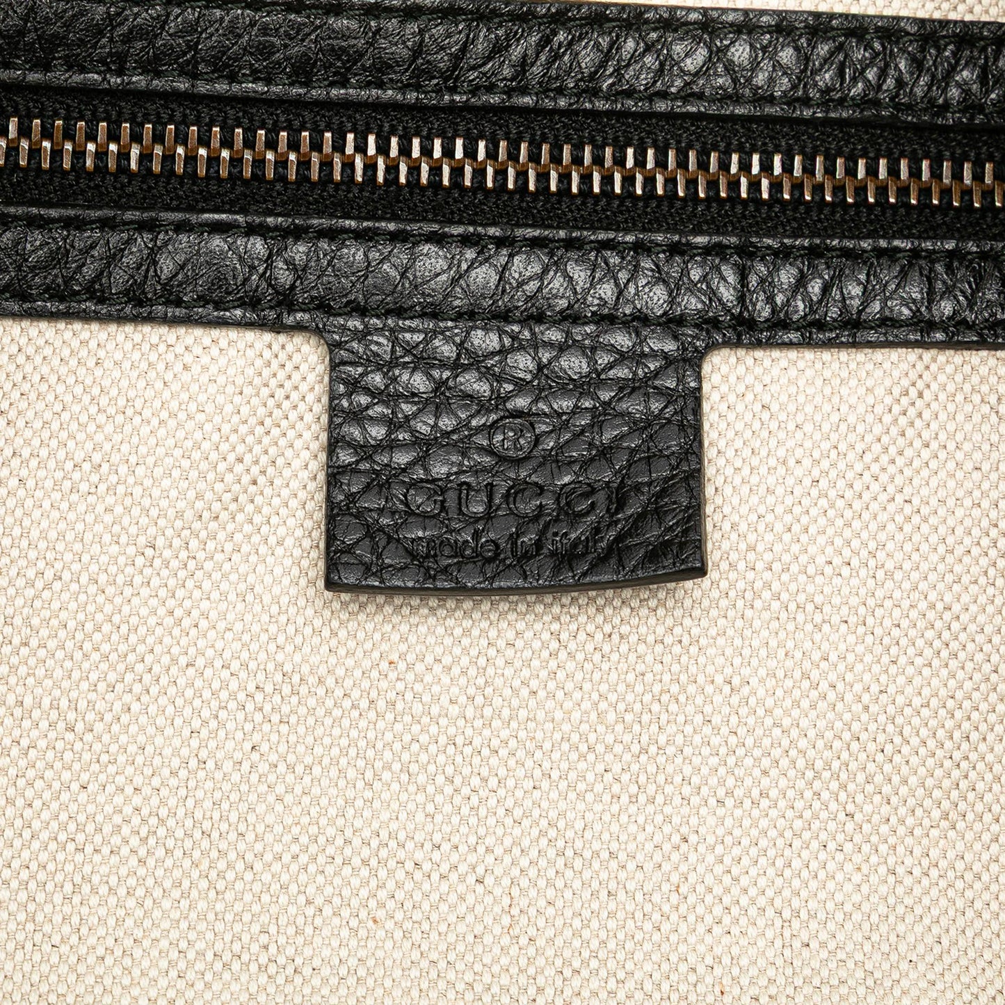 Gucci Medium Pebbled Calfskin Twill Tote