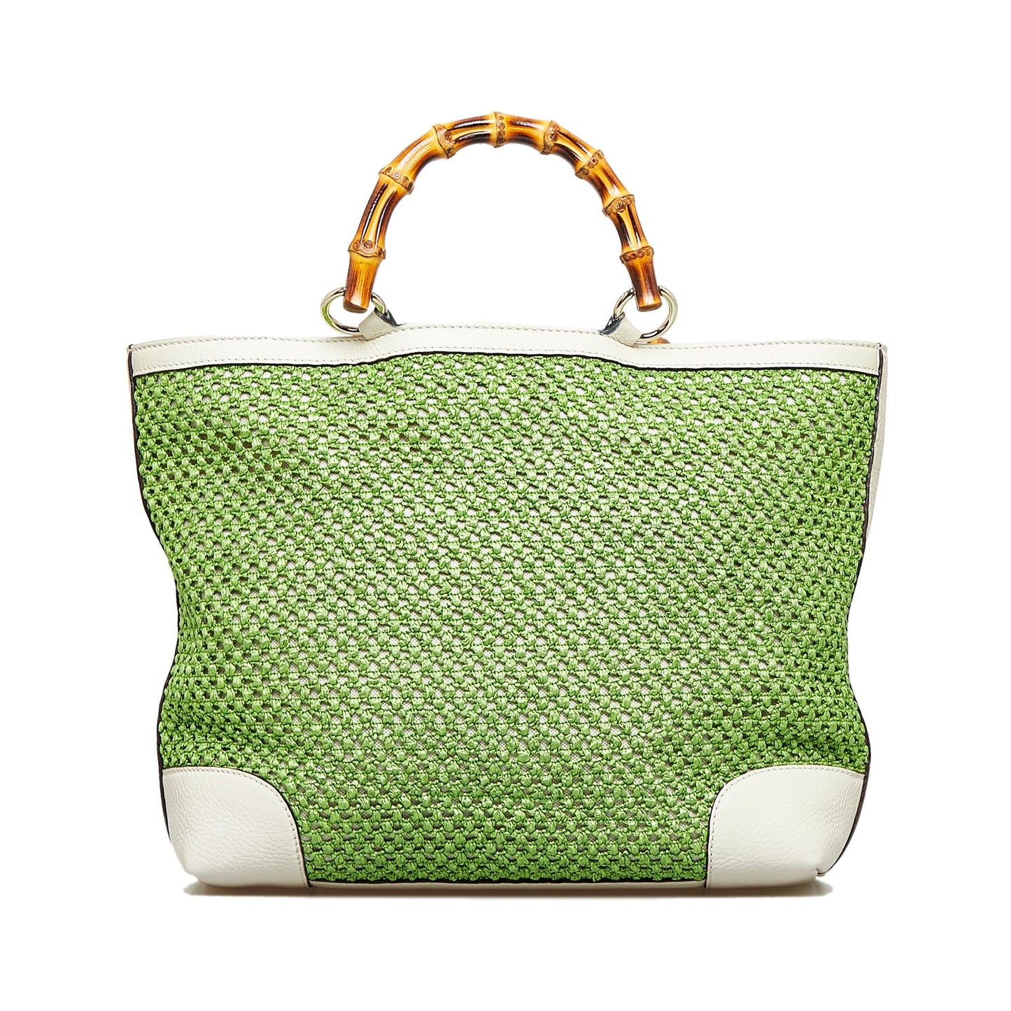 Gucci Medium Raffia Bamboo Shopper Tote (SHG-Po0R3i)