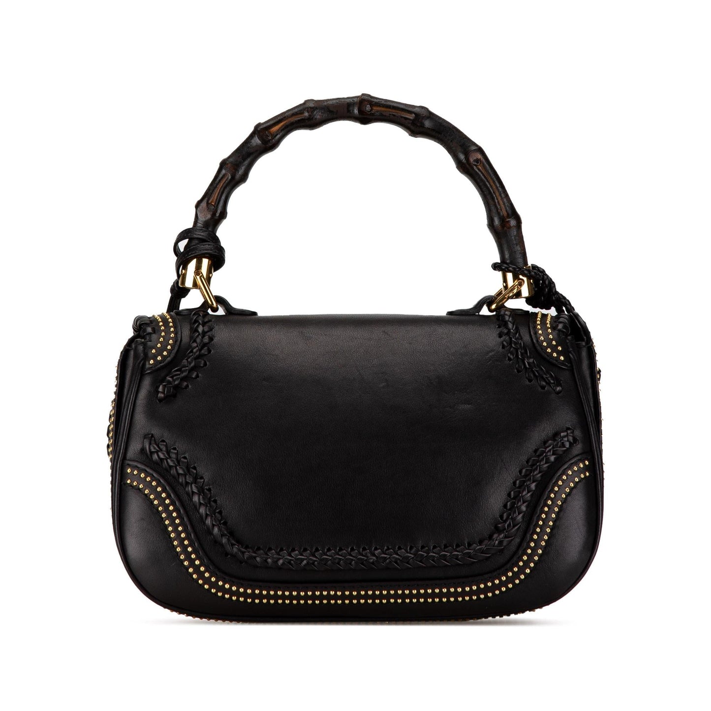 Gucci Medium Studded New Bamboo Tassel Satchel (SHG-QZ6Rq6)