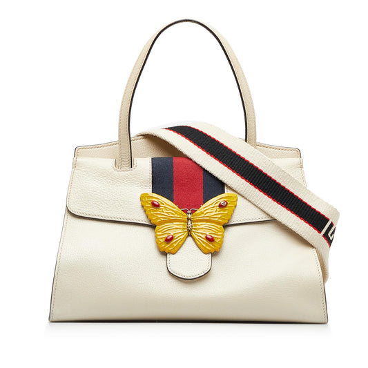 Gucci Medium Web Linea Butterfly Totem Satchel (SHG-BYS4EZ)
