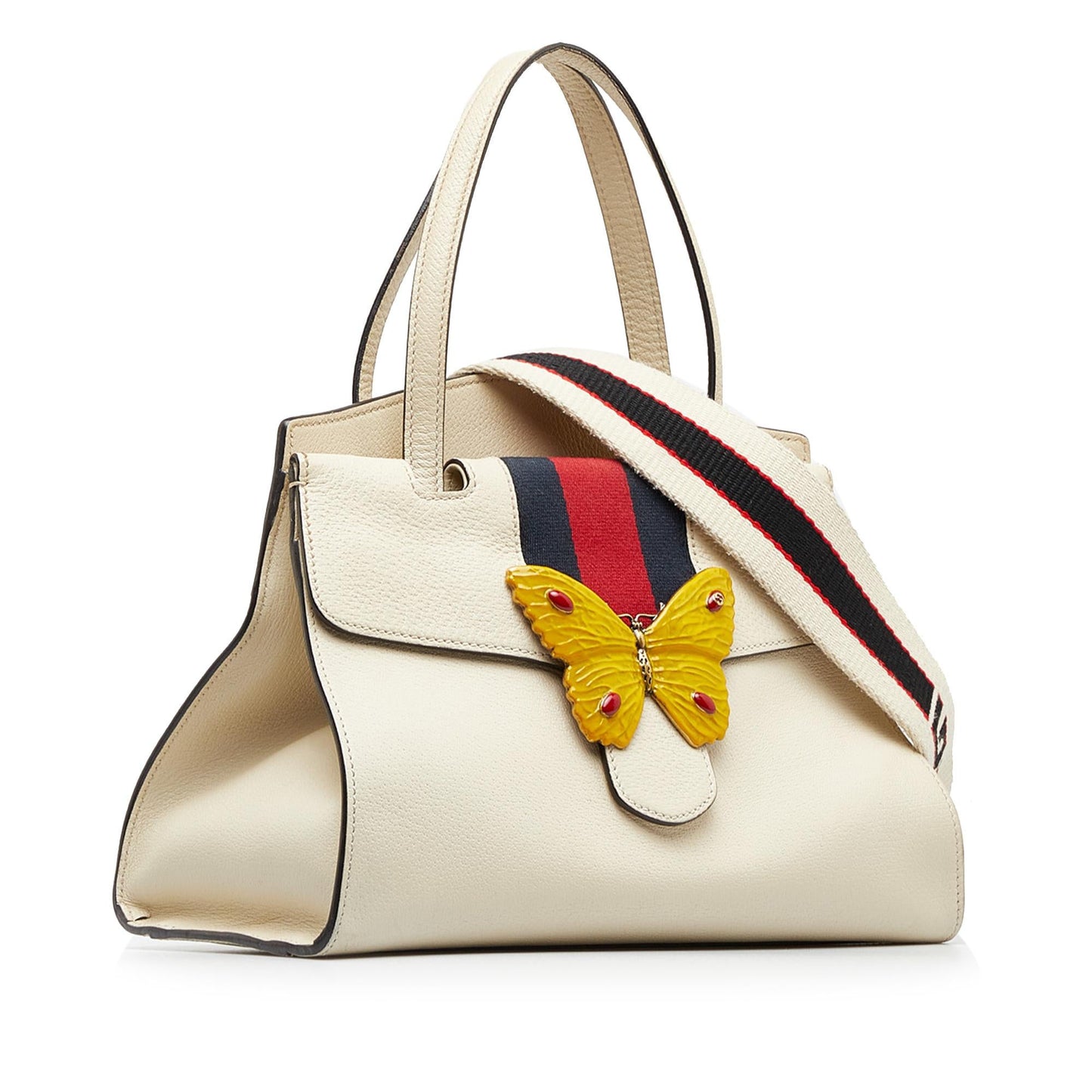 Gucci Medium Web Linea Butterfly Totem Satchel (SHG-BYS4EZ)