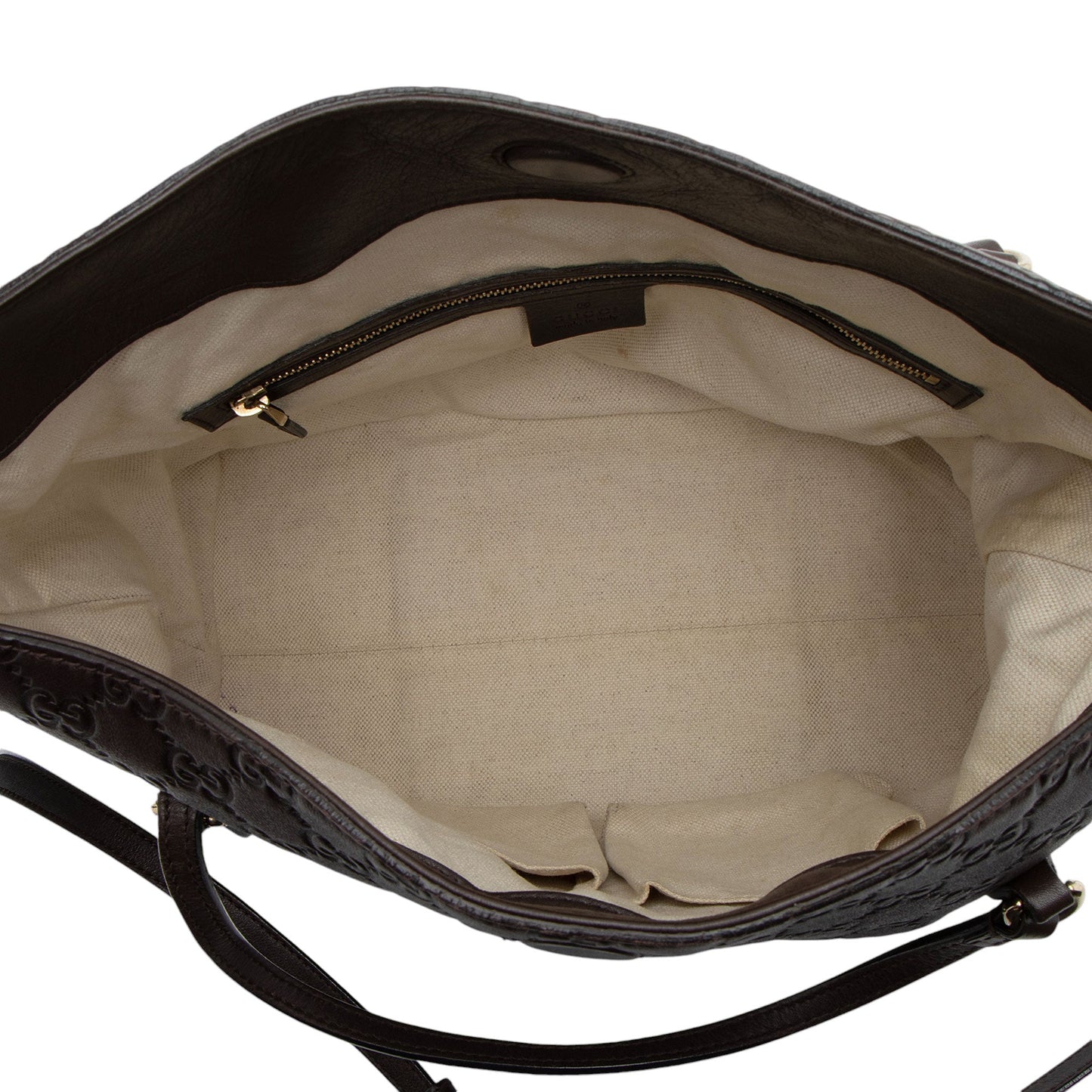 Gucci Metallic Guccissima Leather Bree Fold Over Tote (SHF-bHARYI)
