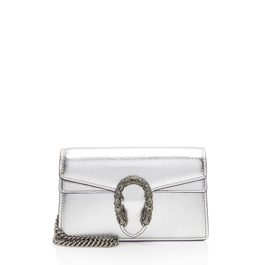 Gucci Metallic Leather Dionysus Super Mini Bag (SHF-PQUwUw)