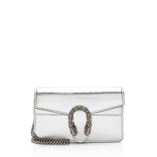 Gucci Metallic Leather Dionysus Super Mini Bag