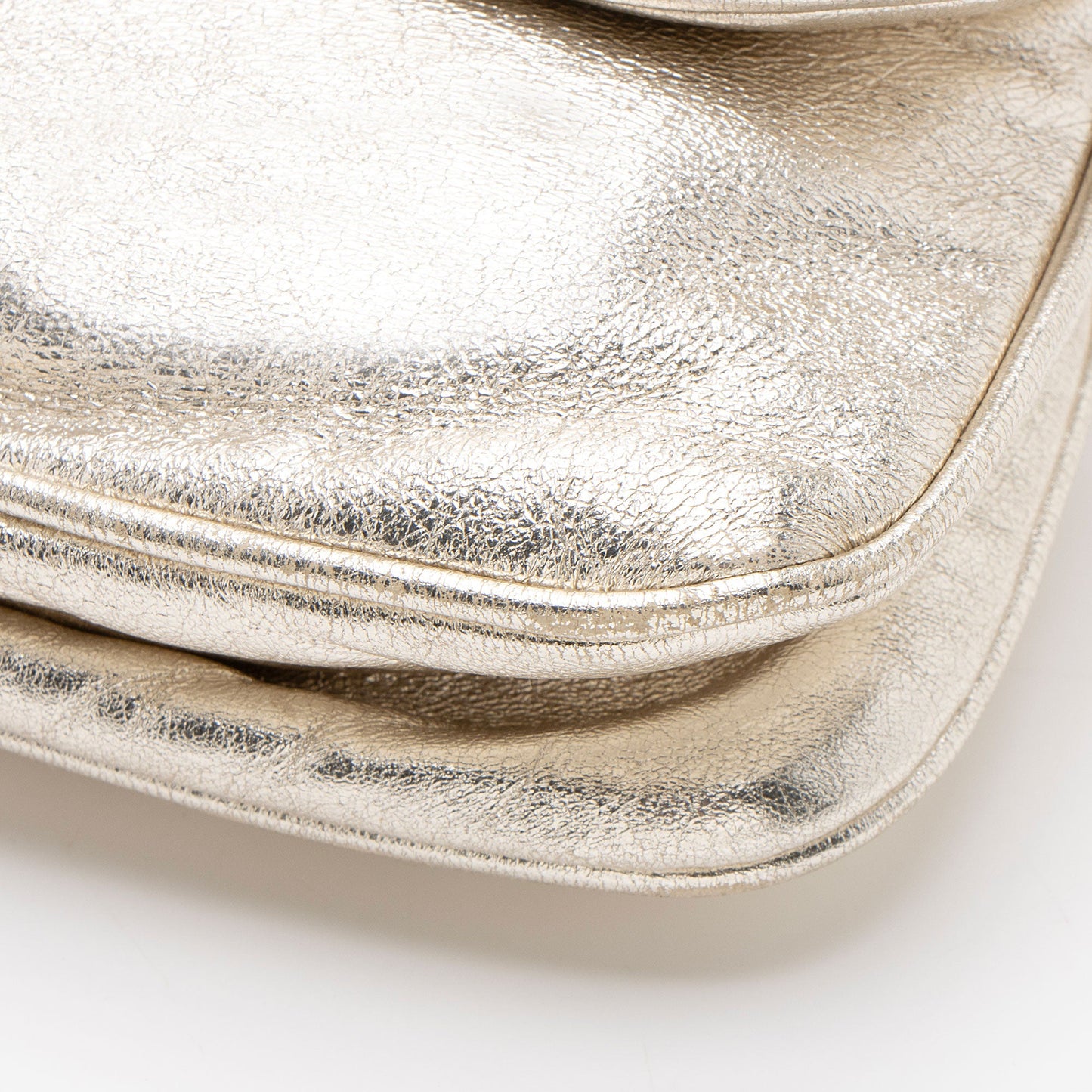 Gucci Metallic Leather Papillon Hysteria Clutch