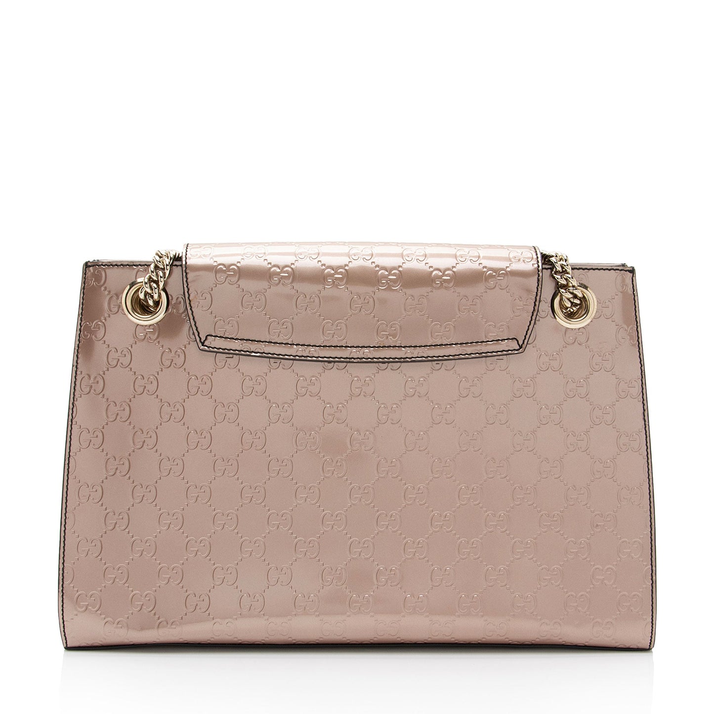 Gucci Metallic Patent Guccissima Leather Emily Large Shoulder Bag (SHF-v4gshd)