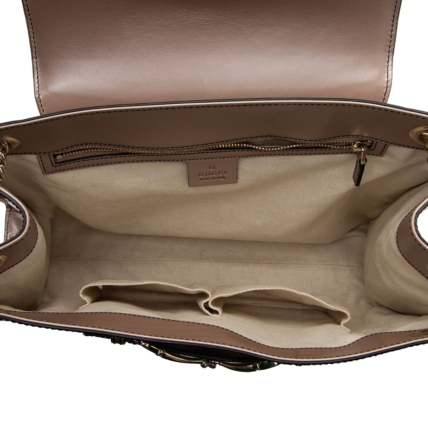 Gucci Metallic Patent Guccissima Leather Emily Large Shoulder Bag (SHF-v4gshd)
