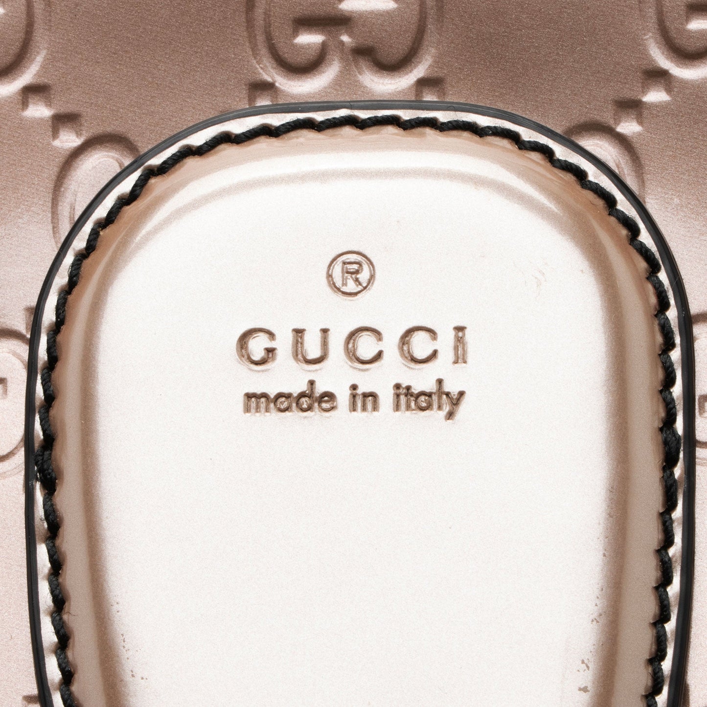 Gucci Metallic Patent Guccissima Leather Emily Large Shoulder Bag (SHF-v4gshd)