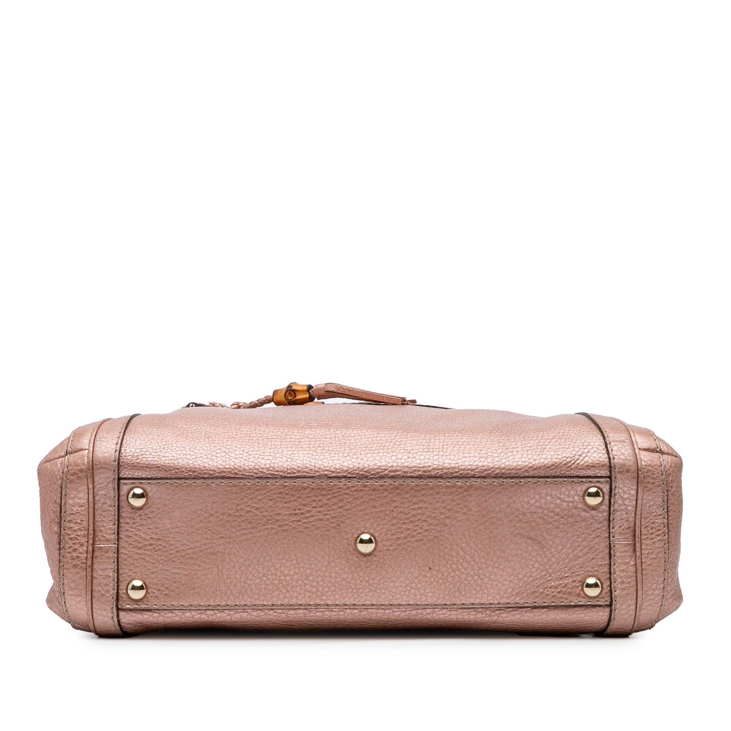 Gucci Metallic Pebbled Calfskin Bella Satchel