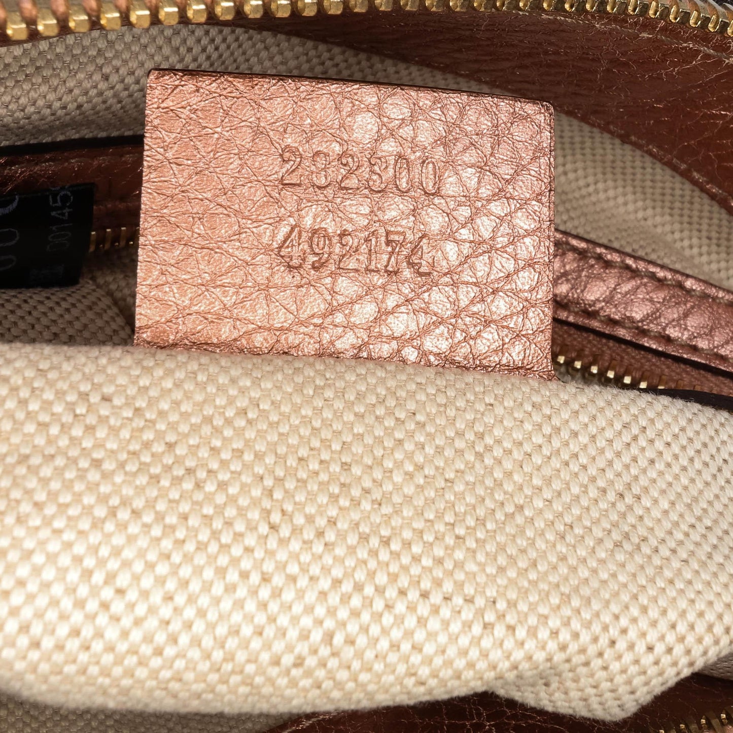 Gucci Metallic Pebbled Calfskin Bella Satchel