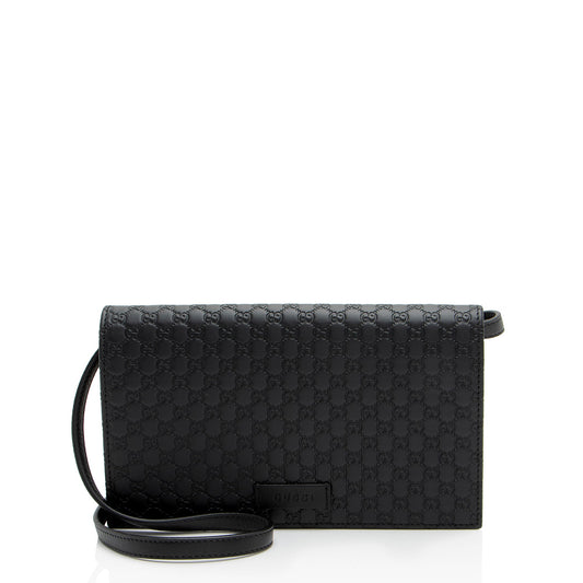 Gucci Microguccissima Leather Wallet Crossbody (SHF-RljdLh)