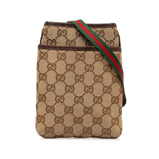 Gucci Mini GG Canvas Web Crossbody Bag (SHG-1cLFGf)
